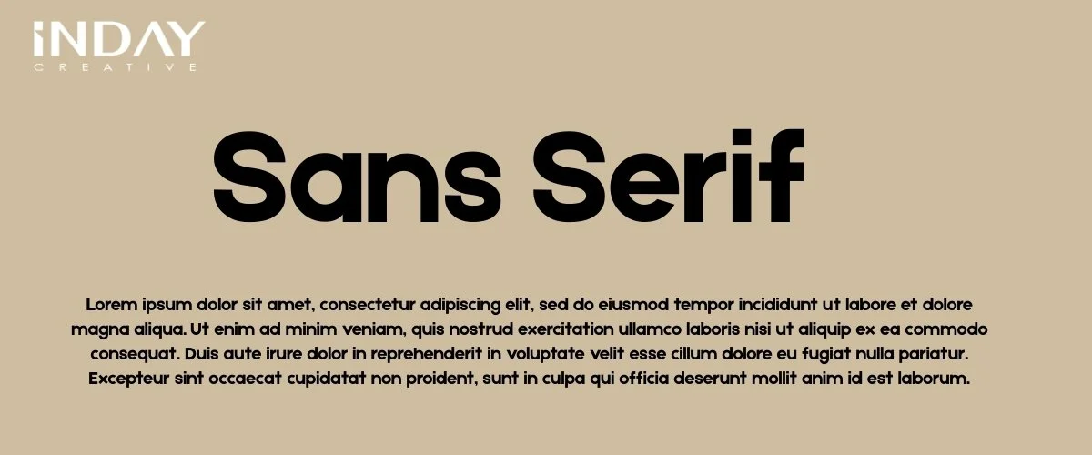 Font chữ thiết kế bao bì Sans Serif