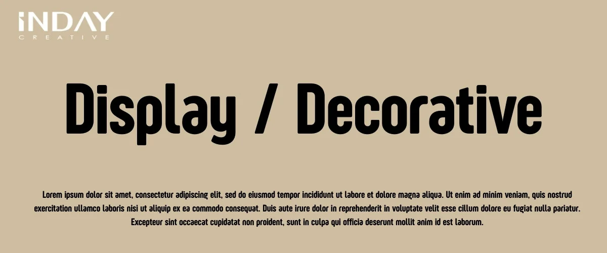 Font chữ thiết kế bao bì Display/ Decorative